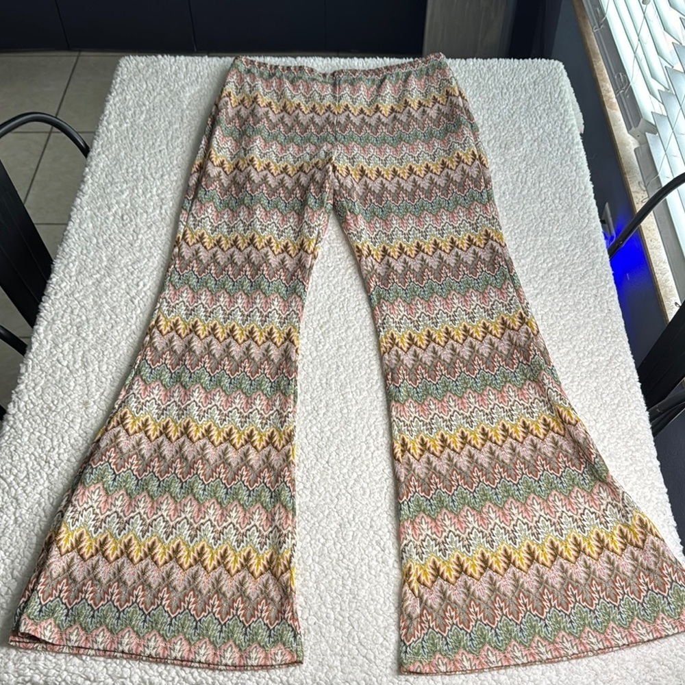 Altar'd State Boho  Multicolor Print Lace Pants
